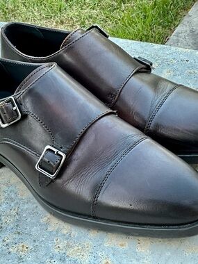 Nordstrom Brown Leather Double Monk Strap Dress Shoes Men’s